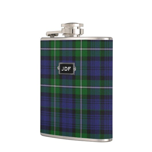 Monogramed Clan Forbes Tartan-karierte Flasche Flachmann (Links)