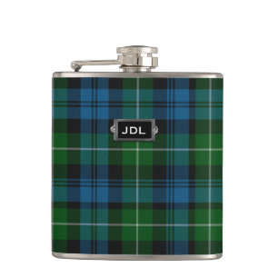 Monogramed Clan Lamont Tartan-karierte Flasche Flachmann