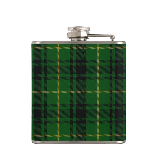 Monogramed Clan MacArthur Tartan-karierte Flasche Flachmann (Rückseite)
