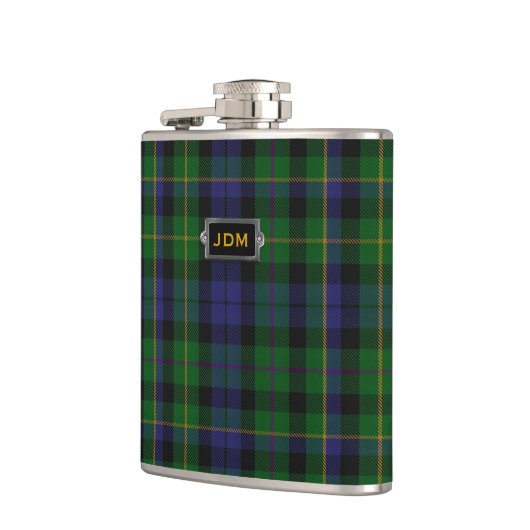 Monogramed Clan MacBride Tartan-karierte Flasche Flachmann (Links)