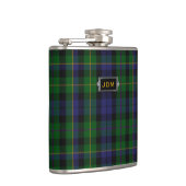 Monogramed Clan MacBride Tartan-karierte Flasche Flachmann (Rechts)