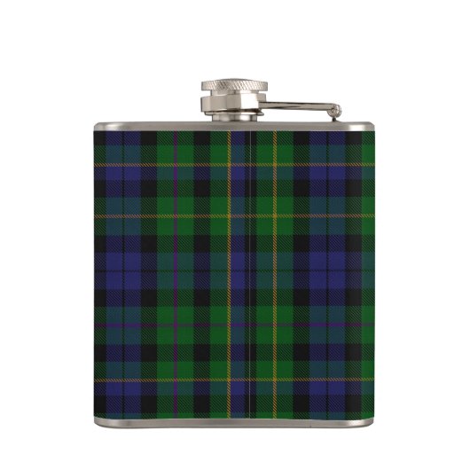 Monogramed Clan MacBride Tartan-karierte Flasche Flachmann (Rückseite)