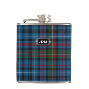 Monogramed Clan MacDonald Tartan-karierte Flasche Flachmann