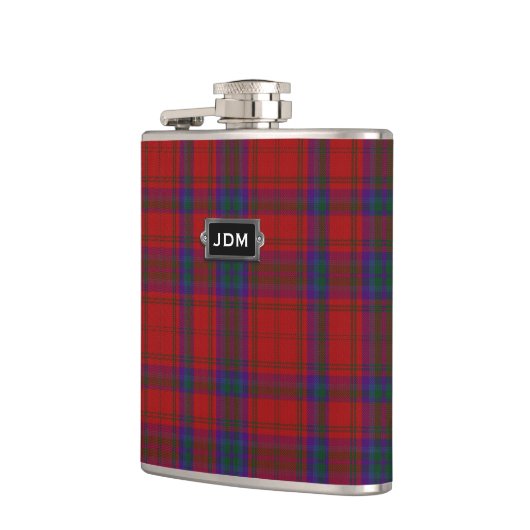Monogramed Clan MacDougall Tartan Kariert Flask Flachmann (Links)