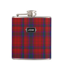 Monogramed Clan MacDougall Tartan Kariert Flask