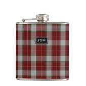 Monogramed Clan MacFie Tartan-karierte Flasche Flachmann (Vorderseite)