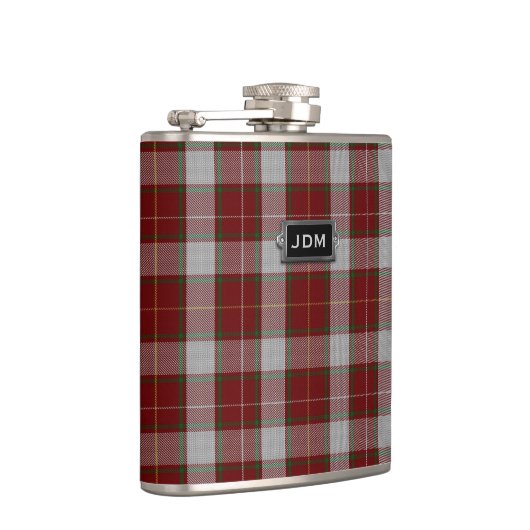 Monogramed Clan MacFie Tartan-karierte Flasche Flachmann (Rechts)