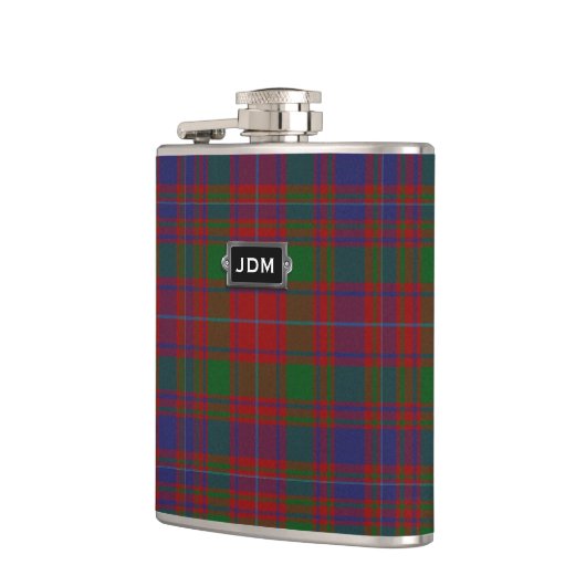 Monogramed Clan MacIntyre Tartan-karierte Flasche Flachmann (Links)