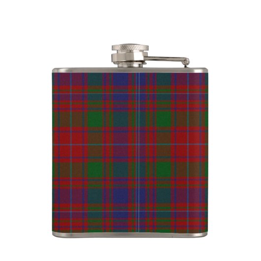 Monogramed Clan MacIntyre Tartan-karierte Flasche Flachmann (Rückseite)