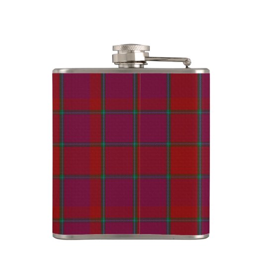 Monogramed Clan MacNab Tartan-karierte Flasche Flachmann (Rückseite)