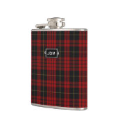 Monogramed Clan MacQueen Tartan-karierte Flasche Flachmann (Links)