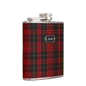 Monogramed Clan MacQueen Tartan-karierte Flasche Flachmann (Rechts)