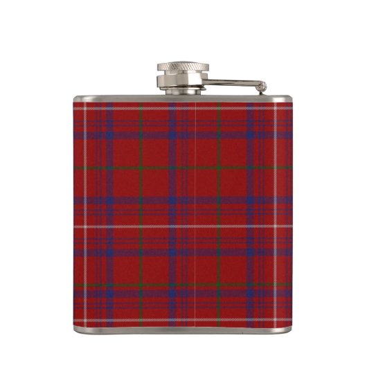 Monogramed Clan-Rosetartan-karierte Flasche Flachmann (Rückseite)
