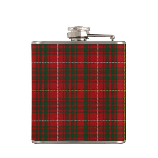 Monogramed ClanBrucetartan-karierte Flasche Flachmann (Rückseite)