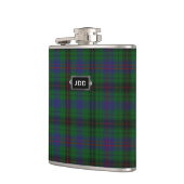 Monogramed ClanDavidsontartan-karierte Flasche Flachmann (Links)
