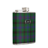 Monogramed ClanDavidsontartan-karierte Flasche Flachmann (Rechts)