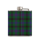 Monogramed ClanDavidsontartan-karierte Flasche Flachmann (Rückseite)