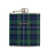 Monogramed ClanRobertsontartan-karierte Flasche Flachmann (Vorderseite)