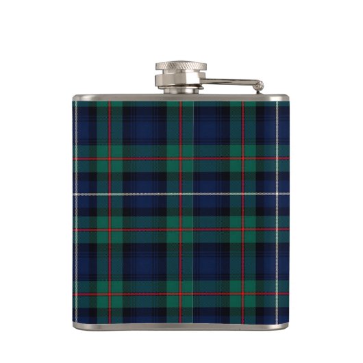 Monogramed ClanRobertsontartan-karierte Flasche Flachmann (Rückseite)
