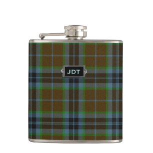 Monogramed ClanThomsontartan-karierte Flasche Flachmann