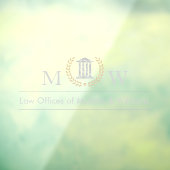 Monogramed Courthouse Fensteraufkleber (Blatt 3)