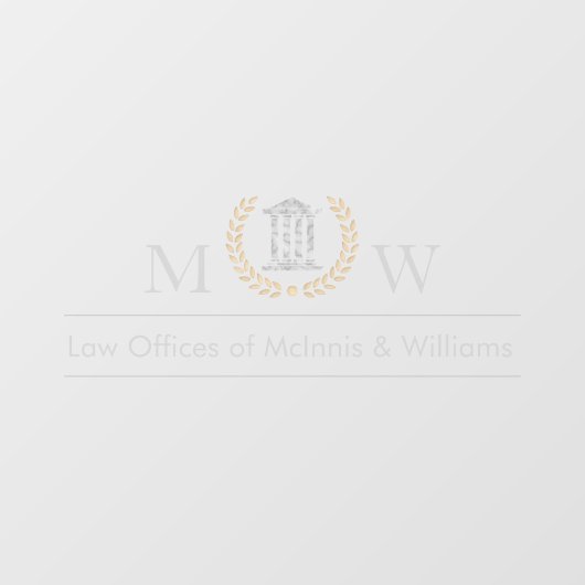 Monogramed Courthouse Fensteraufkleber (Blatt)