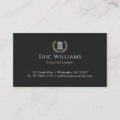 Monogramed Courthouse Visitenkarte (Rückseite)