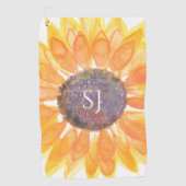 Monogramed Floral Golfhandtuch (Vorderseite)