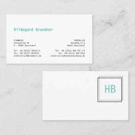 Monogramed Goot to Read Visitenkarte