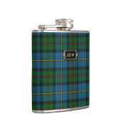 Monogramed klassischer MacLeod Tartan-karierte Flachmann (Rechts)