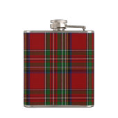 Monogramed königlicher Stewart Tartan-karierte Flachmann (Rückseite)