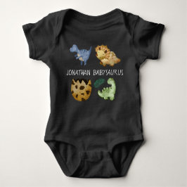 Monogramed Lovely Dinosaurier Niedliche Aquarellfa Baby Strampler