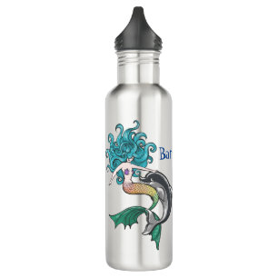 Monogramed Mermaids Edelstahlflasche