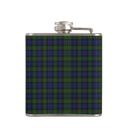 Monogramed Murray Tartan-karierte Flasche Flachmann (Rückseite)