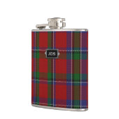 Monogramed Sinclair Tartan-karierte Flasche Flachmann (Links)