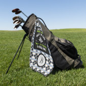 Monogramed Typography Humor  Golfhandtuch (Gras)