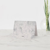 Monogramierte Peach & Gray Marble Dankeskarte (Rückseite)