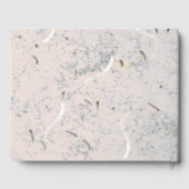 Monogramierte Peach & Gray Marble Gästebuch (Rückseite)