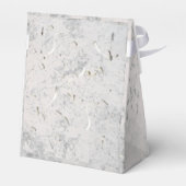 Monogramierte Peach & Gray Marble Geschenkschachtel (Rückseite)