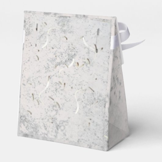 Monogramierte Peach & Gray Marble Geschenkschachtel (Rückseite)