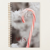 Monogramierte Snowflake Covered Candy Cane Planer (Vorderseite)