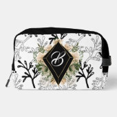 Monogramierter Black Diamond Waschbeutel (Rückseite)