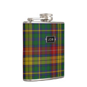 Monogramierter Clan Buchanan Tartan Kariert Flask Flachmann (Rechts)
