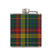 Monogramierter Clan Buchanan Tartan Kariert Flask Flachmann (Rückseite)