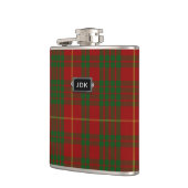 Monogramierter Clan Cameron Tartan Kariert Flask Flachmann (Links)
