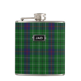 Monogramierter Clan Duncan Tartan Kariert Flask Flachmann