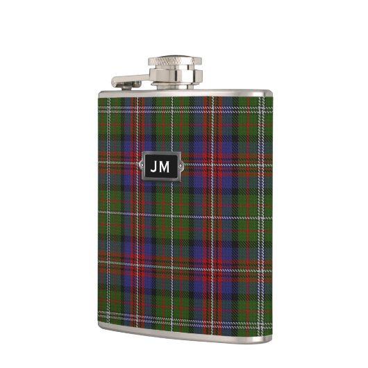 Monogramierter Clan Hargis Tartan Kariert Flasche Flachmann (Links)