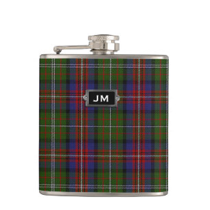 Monogramierter Clan Hargis Tartan Kariert Flasche Flachmann