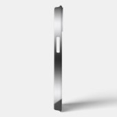 Monogramierter Metallic Silver & Diamonds Glitzer Case-Mate iPhone Hülle (Rückseite / Rechts)