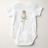 Monogramierter, sehr hübscher Blumenkranz Baby Strampler (Rückseite)